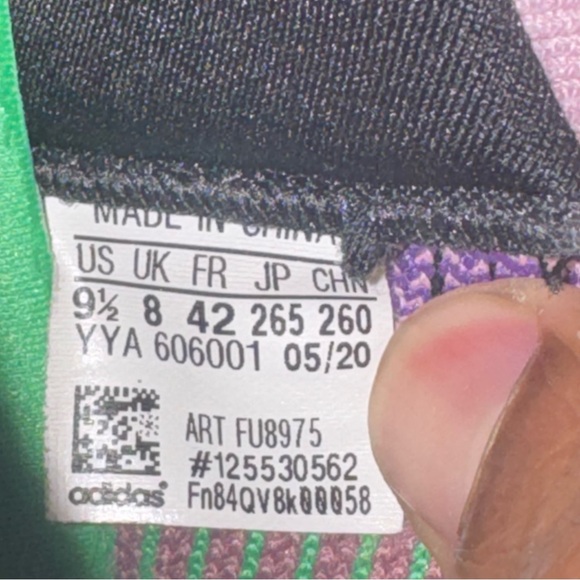 Size 9.5 - Stella McCartney x adidas UltraBoost 20 Flash Green Purple W - Picture 7 of 11
